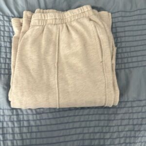 aerie beige, wide leg sweatpants